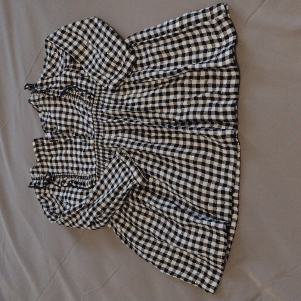 Toddler blk white checker dress 2T